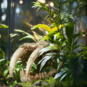 Terrario Sabertooth Skull  - czaszka tygrysa do terrarium 13x8,5x11 cm