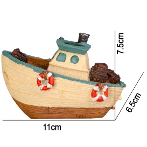 Kruger Meier Fishing Boat – Statek do akwarium 11x6.5x7.5 cm