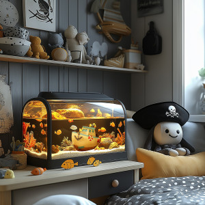 Kruger Meier Fishing Boat – Statek do akwarium 11x6.5x7.5 cm