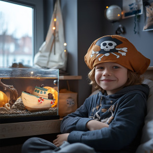 Kruger Meier Fishing Boat – Statek do akwarium 11x6.5x7.5 cm