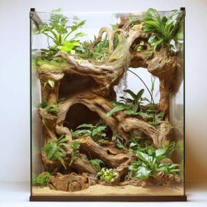 Terrario Rustic Wood Bowl – Miska do Terrarium 12x12x3,5 cm