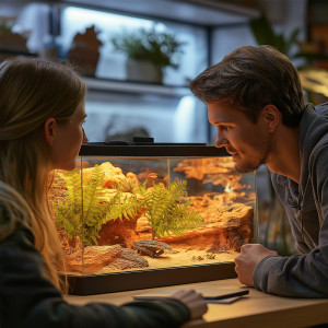 Terrario – Sztuczna roślina do terrarium - Paproć 32x15x32 cm