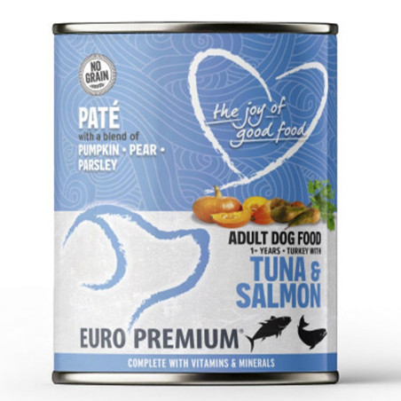 Euro Premium Pate Adult With Tuna & Salmon - mokra karma dla psa tuńczyk i łosoś 400g