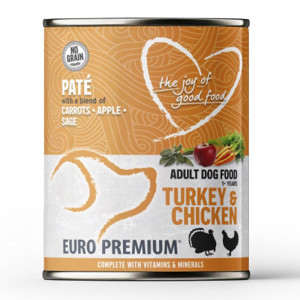 Euro Premium Pate Adult Turkey & Chicken - mokra karma dla psa z indykiem i kurczakiem 400g