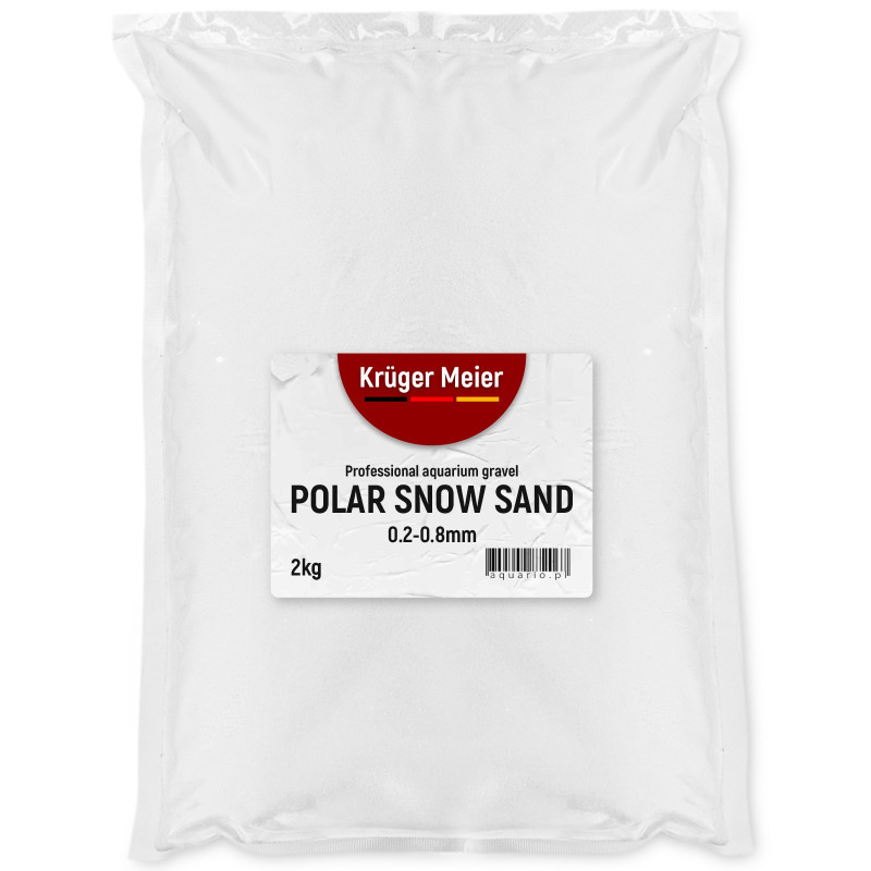 Kruger Meier Polar Snow Sand 0,2-0,8 mm - Piasek do akwarium 2kg