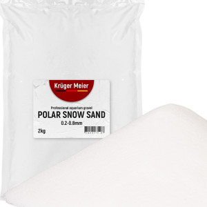 Kruger Meier Polar Snow Sand 0,2-0,8 mm - Piasek do akwarium 2kg