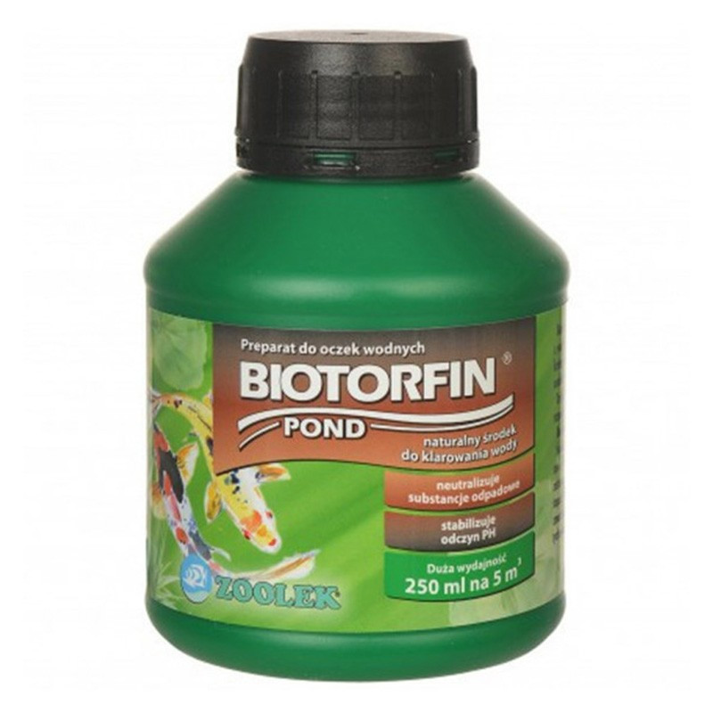 Zoolek Biotorfin Pond 250ml - Środek do klarowania wody w oczku wodnym