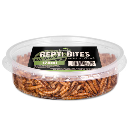 Terrario Repti Bites Mealworms 125ml - larwy mącznika suszone