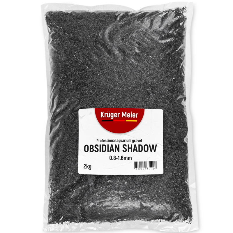 Kruger Meier Obsidian Shadow 0.8–1.6 mm – Piasek akwarystyczny 2 kg