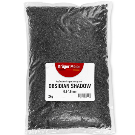 Kruger Meier Obsidian Shadow 0.8–1.6 mm – Piasek akwarystyczny 2 kg