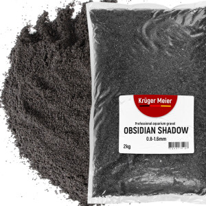 Kruger Meier Obsidian Shadow 0.8–1.6 mm – Piasek akwarystyczny 2 kg