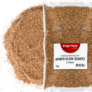 Kruger Meier Amber Glow Quartz 2–3,5 mm – Żwirek akwarystyczny 2 kg