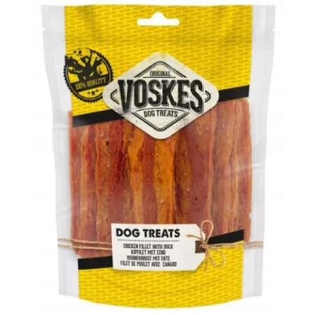 Voskes Chicken Fillet Strips With Lamb - suszone mięso dla psa z kurczak z jagnięciną 400g