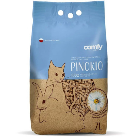 Żwirek Drewniany Comfy Pinokio Rumianek 7L – naturalny żwirek dla kotów i gryzoni