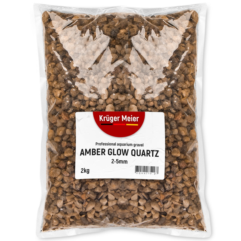 Kruger Meier Amber Glow Quartz 2-5 mm - Żwirek do akwarium 2kg