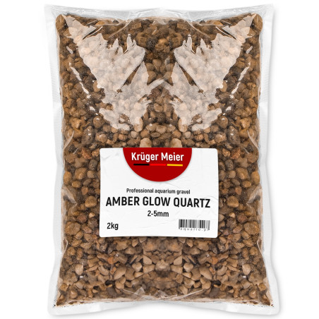 Kruger Meier Amber Glow Quartz 2-5 mm - Żwirek do akwarium 2kg