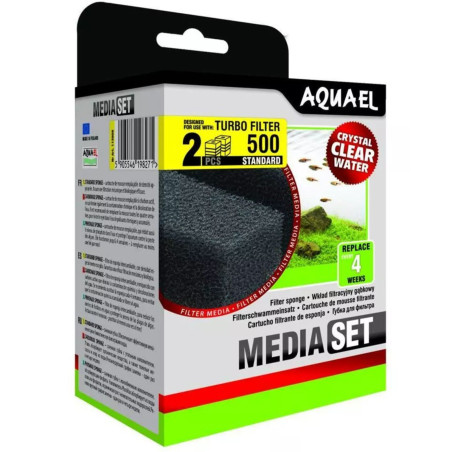 Aquael Turbo 500 Sponge - gąbki zapasowe do filtra 2 sztuki