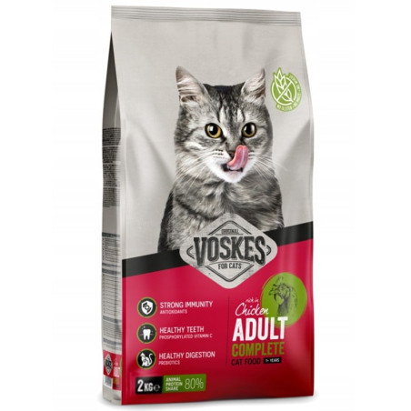 Voskes Adult Chicken - sucha karma dla dorosłych kotów z kurczakiem 2kg