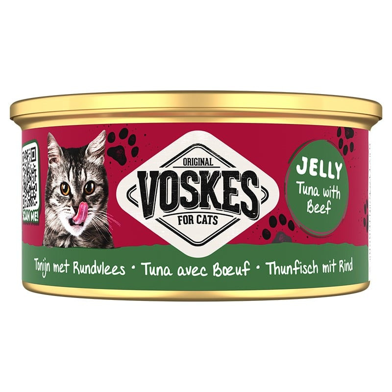 Voskes Jelly Tuna With Beef - tuńczyk z wołowiną w galarecie mokra karma dla kota 85g