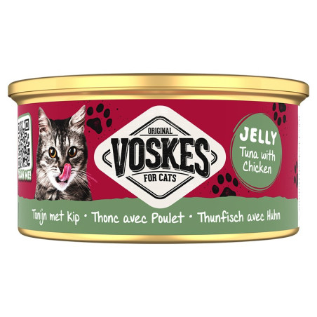 Voskes Jelly Tuna With Chicken - tuńczyk z kurczakiem w galarecie mokra karma dla kota 85g