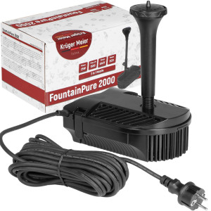 Kruger Meier FountainPure 2000 - fontanna, filtr i pompa wody do oczka wodnego