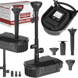 Kruger Meier FountainPure 2000 - fontanna, filtr i pompa wody do oczka wodnego