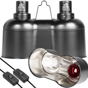 Terrario SunFusion Duo - podwójna oprawka na żarówki grzewcze i UVB