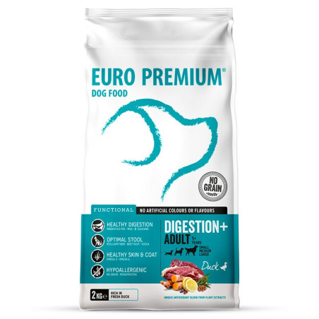 Euro Premium Adult Digestion - sucha karma dla psa z kaczką wspomagająca trawienie 2 kg