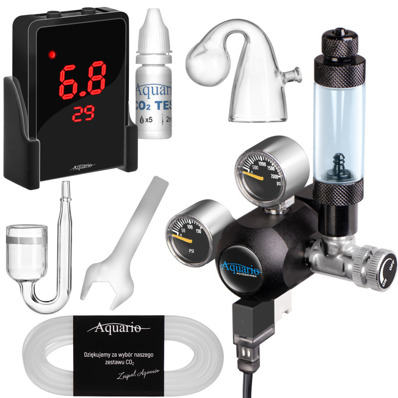 Aquario Exclusive 2.0 - zestaw CO2 z elektrozaworem i komputerem pH
