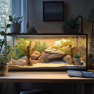 Terrario – Sztuczna roślina do terrarium - Paproć 40x14x41 cm