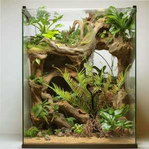 Terrario – Sztuczna roślina do terrarium - Paproć 40x14x41 cm