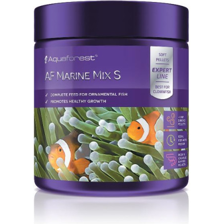 Aquaforest Marine Mix S 120g - pokarm w granulkach dla ryb mięożernych