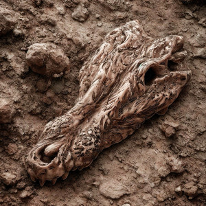 Terrario Crocodile Skull - czaszka krokodyla do terrarium 30x14x9 cm