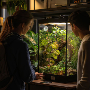 Terrario – Sztuczna Roślina do Terrarium – Monstera Wisząca – 70 cm