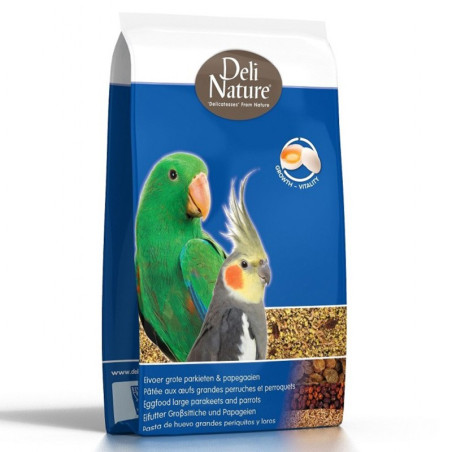 Deli Nature Eggfood Moist Large Parakeets & Parrots - wilgotna jajeczna karma dla dużych i średnich papug 800g